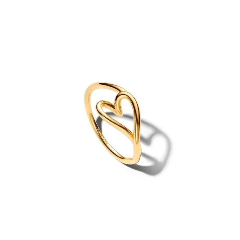 Pandora Organically Shaped Heart Small Ring (164361C00-52) Women JEWELRY