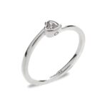 Pandora Clear Tilted Heart Solitaire Ring (199267C02-56) Women JEWELRY