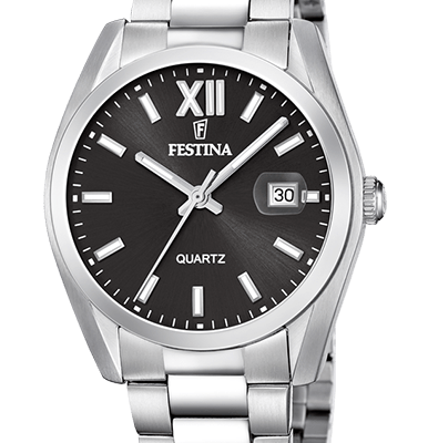 Festina Classic Stainless Steel Black Dial Quartz F20707-6 Men's Watch