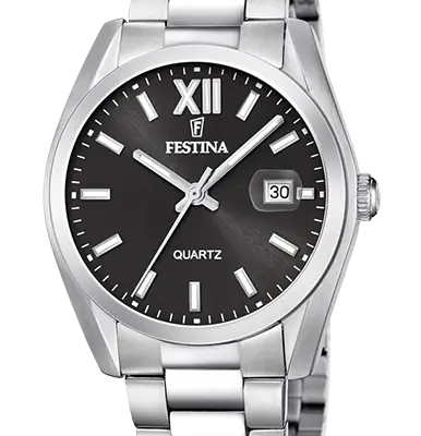 Festina Classic Stainless Steel Black Dial Quartz F20707-6 Men's Watch