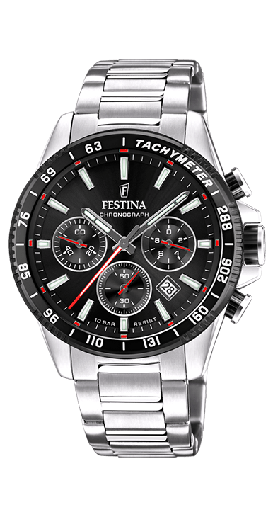 1a9a121fac38bcef9a9ed7f404f1ca657772f604_F20560_6-2.png Festina Timeless Chronograph Stainless Steel Black Dial Quartz F20560-6 100M Men's Watch