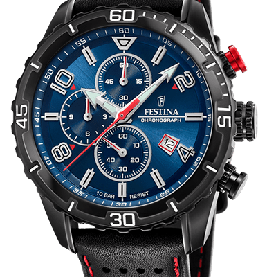 Festina Sport Chronograph Blue Dial Quartz F20519-2 F205192 100M Men's Watch