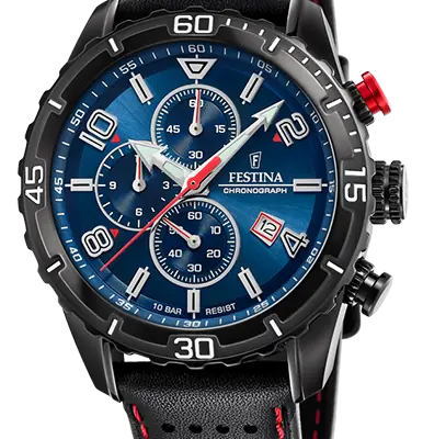 Festina Sport Chronograph Blue Dial Quartz F20519-2 F205192 100M Men's Watch