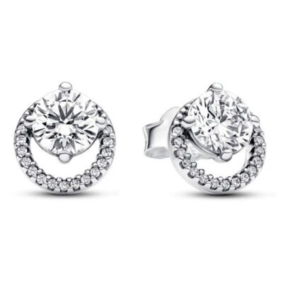 Pandora Sparkling Double Hoop Earrings (291248C01) Women JEWELRY