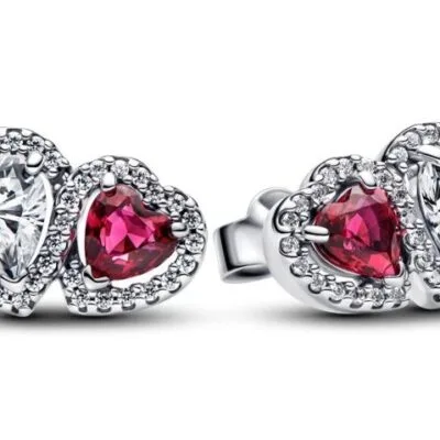 Pandora Jewelry Sparkling Double Hoop Earrings (293633C01) Women JEWELRY