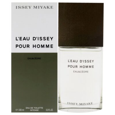 Issey Miyake Leau Dissey Eau and Cedre Intense for Men 3.3 oz EDT Spray