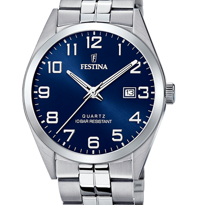 Festina Classics Stainless Steel Blue Dial Quartz F20437-3 Men's Watch