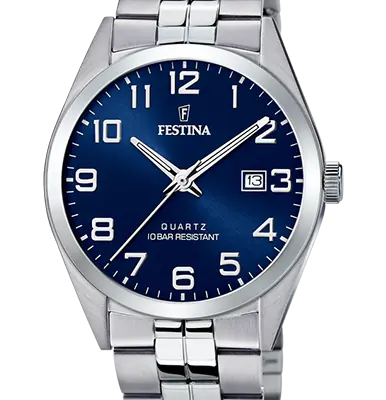 Festina Classics Stainless Steel Blue Dial Quartz F20437-3 Men's Watch