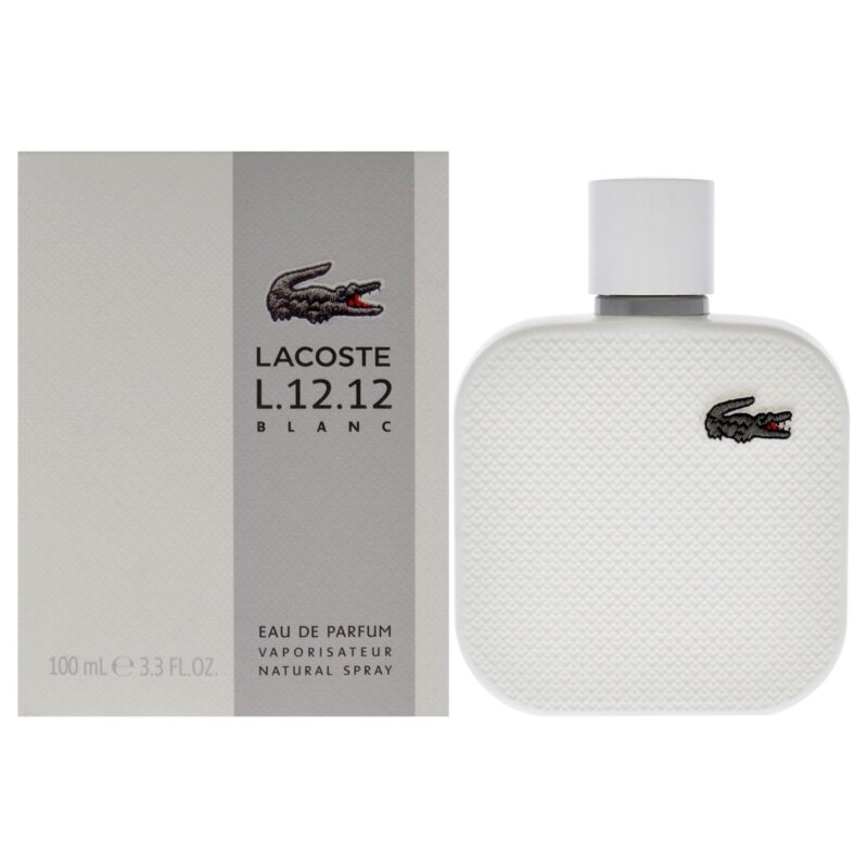Lacoste Eau De L.12.12 Blanc for Men 3.3 oz EDP Spray Eau de Parfum