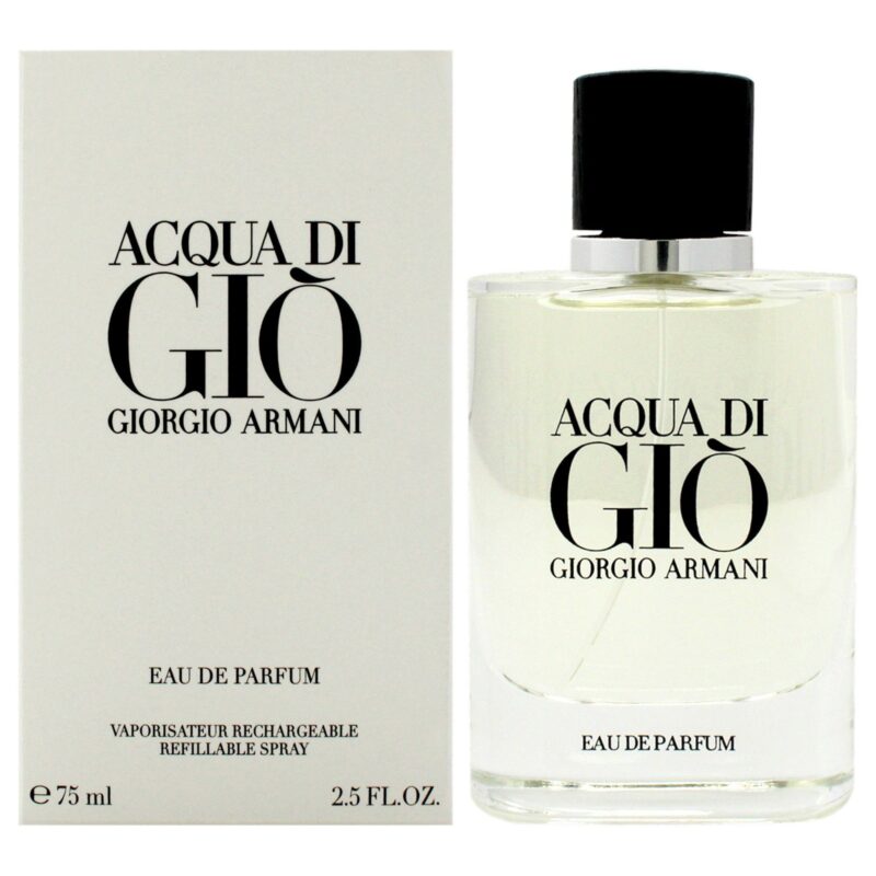 Giorgio Armani Acqua Di Gio for Men 2.5 oz Eau de Parfum Spray Refillable