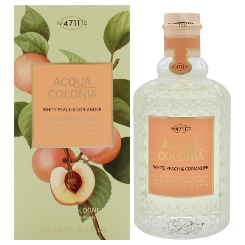 Muelhens 4711 Acqua Colonia White Peach and Coriander for Unisex 3.4 oz EDC Spray