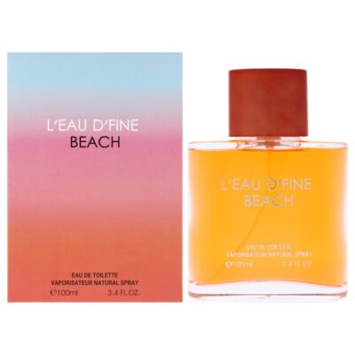Fine Perfumery Leau Dfine - Beach for Men 3.4 oz Eau de Toilette Spray