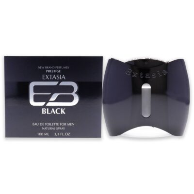 New Brand Extasia Black for Men - 3.4 oz Eau de Toilette Spray