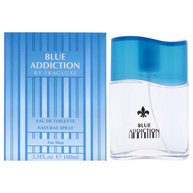 Fragluxe Blue Addiction by Fragluxe for Men 3.3 oz Eau de Toilette Spray