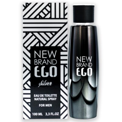 New Brand Ego Silver for Men 3.3 oz Eau de Toilette Spray