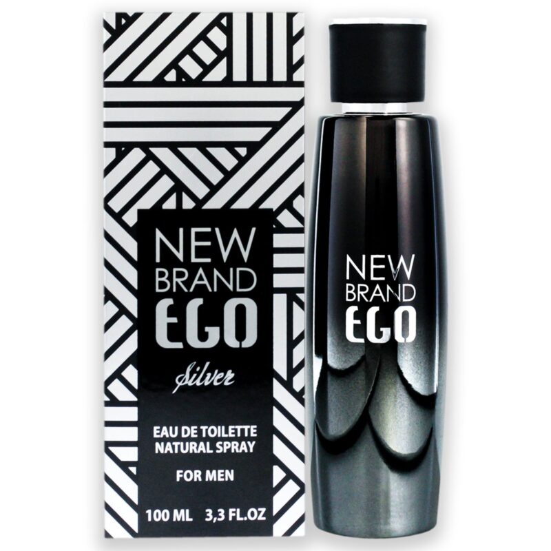 New Brand Ego Silver for Men 3.3 oz Eau de Toilette Spray