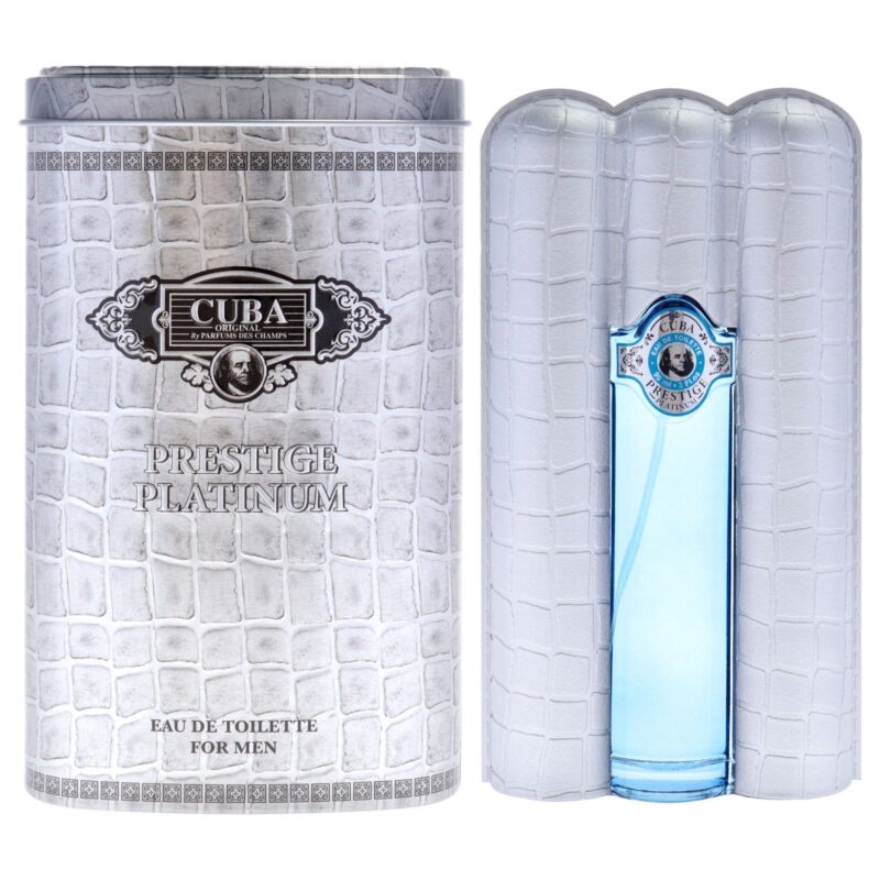 Cuba Prestige Platinum by Cuba for Men - 3 oz Eau de Toilette Spray