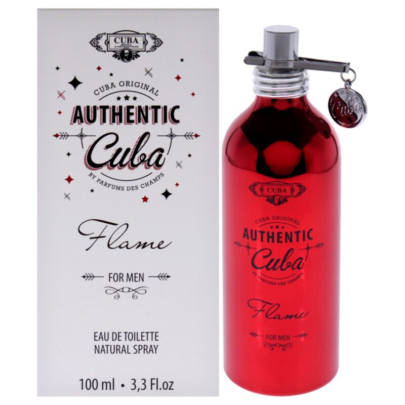 Cuba Authentic Flame by Cuba for Men - 3.3 oz Eau de Toilette Spray
