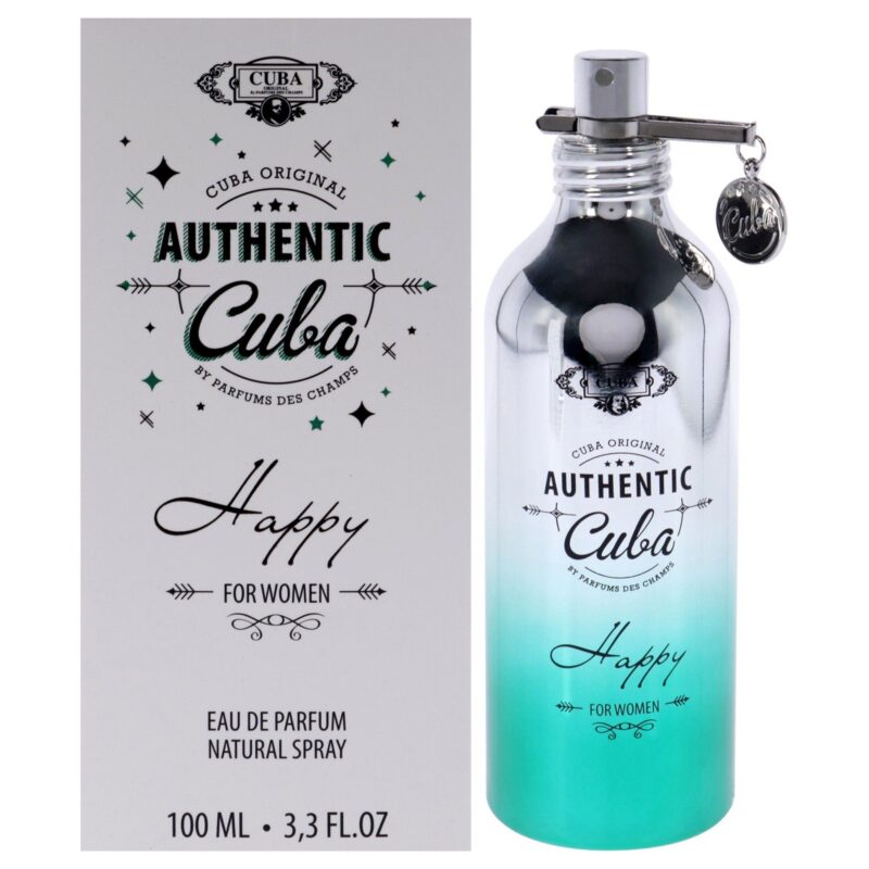 Cuba Authentic Happy by Cuba for Women 3.3 oz EDP Spray Eau de Parfum