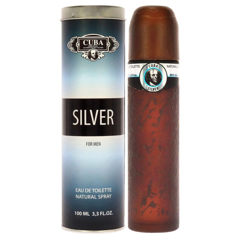 Cuba Silver by Cuba for Men - 3.3 oz Eau de Toilette Spray