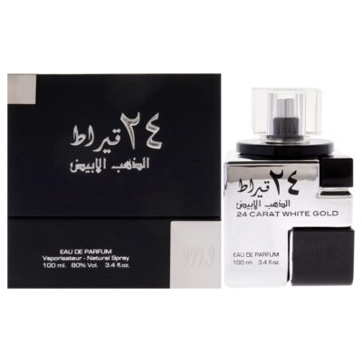 Lattafa 24 Carat - White Gold by Lattafa for Unisex 3.4 oz EDP Spray