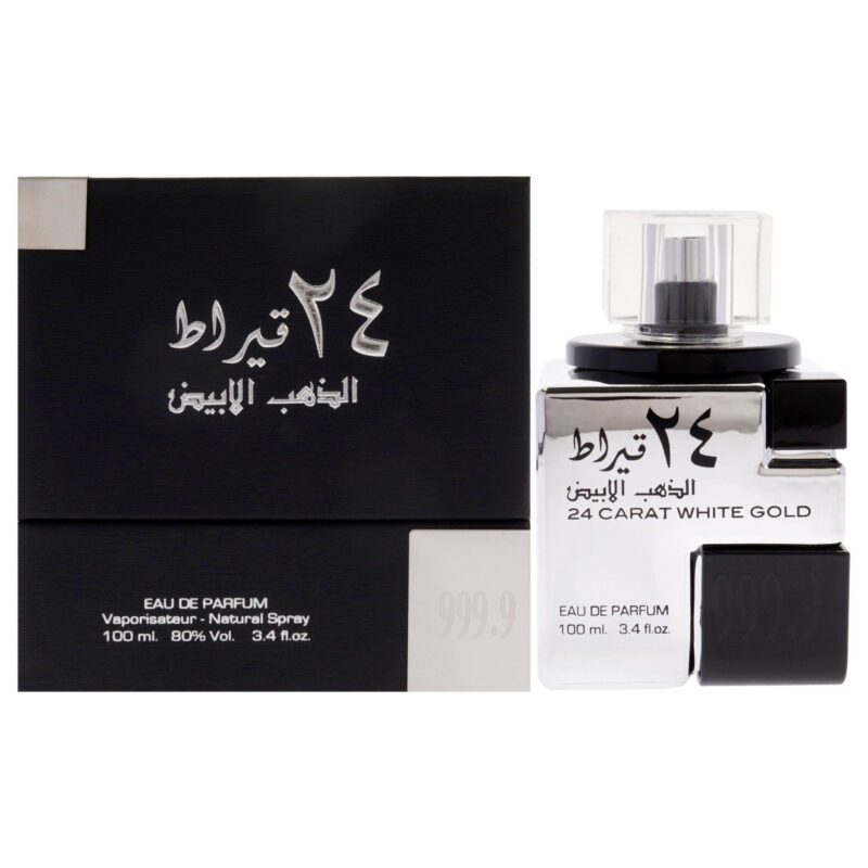 Lattafa 24 Carat - White Gold by Lattafa for Unisex 3.4 oz EDP Spray