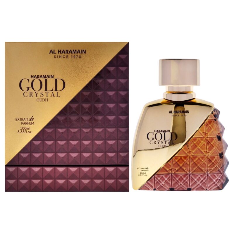 Al Haramain Gold Crystal - Oudh for Unisex 3.33 oz Eau de Parfum Spray