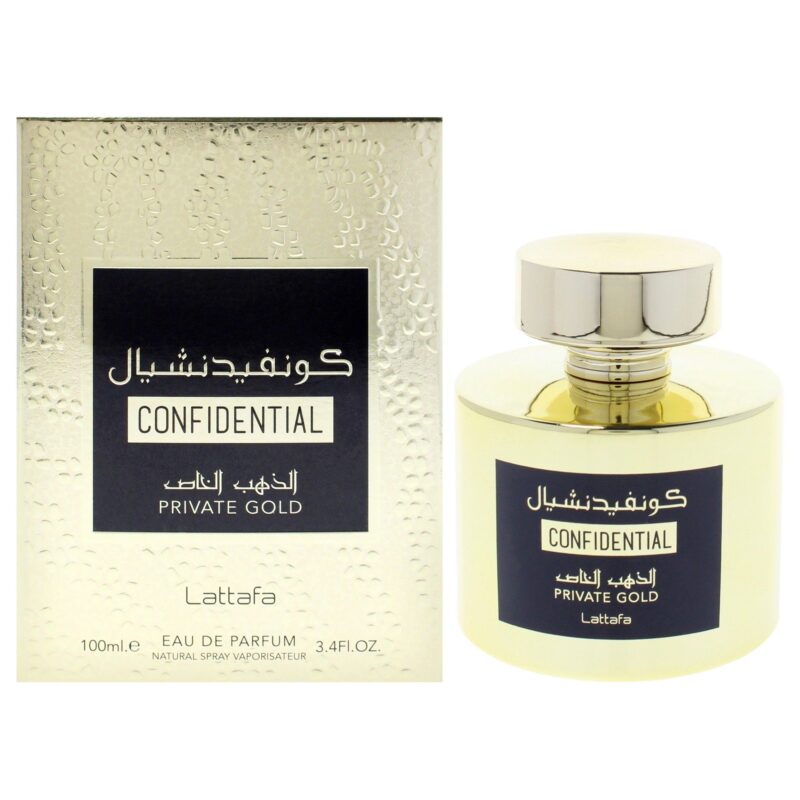 Lattafa Confidential - Private Gold by Lattafa for Unisex 3.4 oz EDP Spray