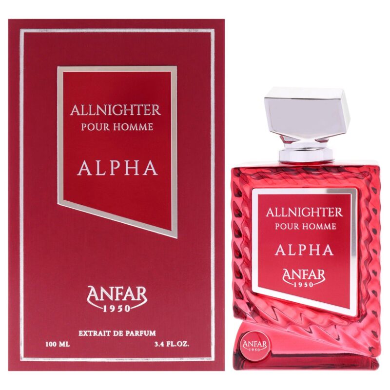 Anfar All Nighter - Alpha by Anfar for Men 3.4 oz Extrait De Parfum Spray