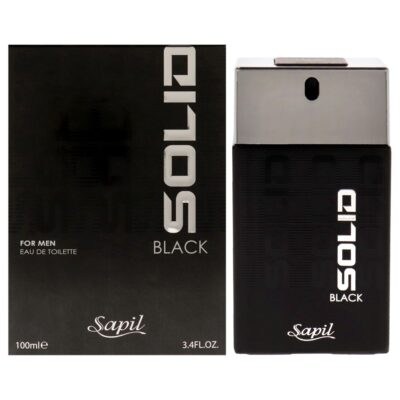 Sapil Solid Black by Sapil for Men - 3.4 oz Eau de Toilette Spray