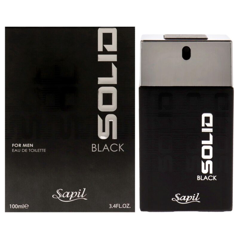 Sapil Solid Black by Sapil for Men - 3.4 oz Eau de Toilette Spray