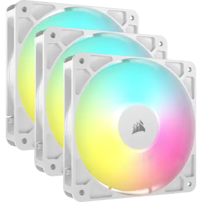 Corsair RS120 ARGB 120mm PWM Fans Triple Pack – White