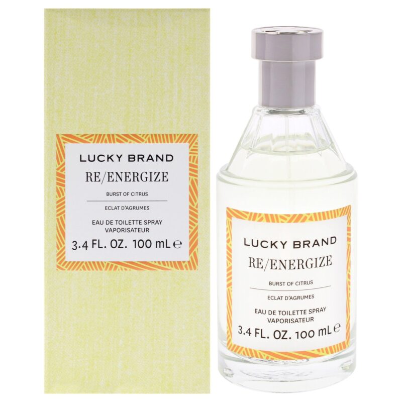 Lucky Brand Re-Energize for Unisex 3.4 oz Eau de Toilette Spray