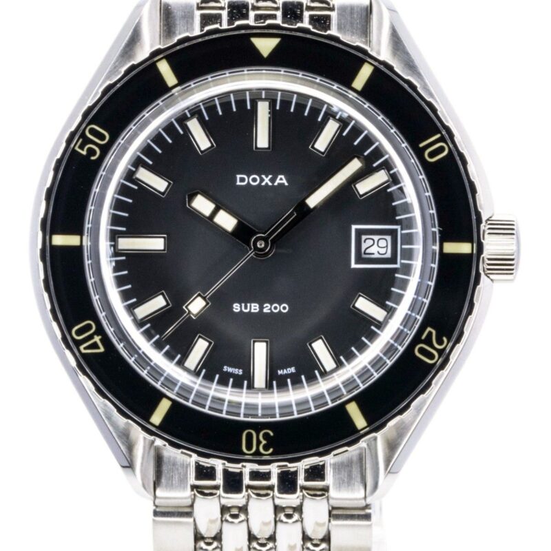 Doxa SUB 200 Sharkhunter Stainless Steel Black Dial Automatic Diver's 799.10.101.10 200M Men's Watch