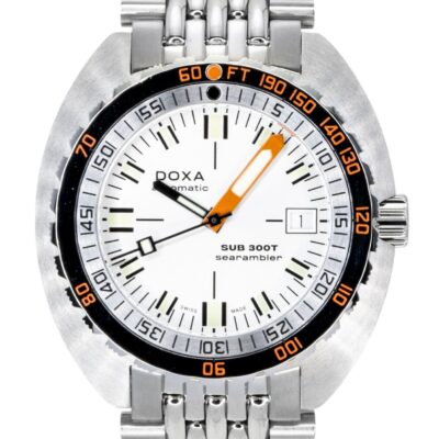 Doxa SUB 300 Searambler Stainless Steel Silver Dial Automatic Diver's 840.10.021.10 1200M Men's Wacth With Extra Strap