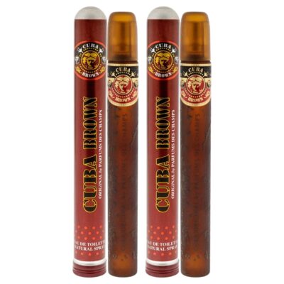 Cuba Brown by Cuba for Men 1.17 oz Eau de Toilette Spray Pack of 2