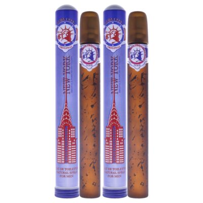 Cuba City New York by Cuba for Men 1.17 oz EDT Spray Pack of 2 Eau de Toilette