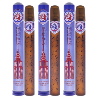 Cuba City New York by Cuba for Men 1.17 oz Eau de Toilette Spray Pack of 3