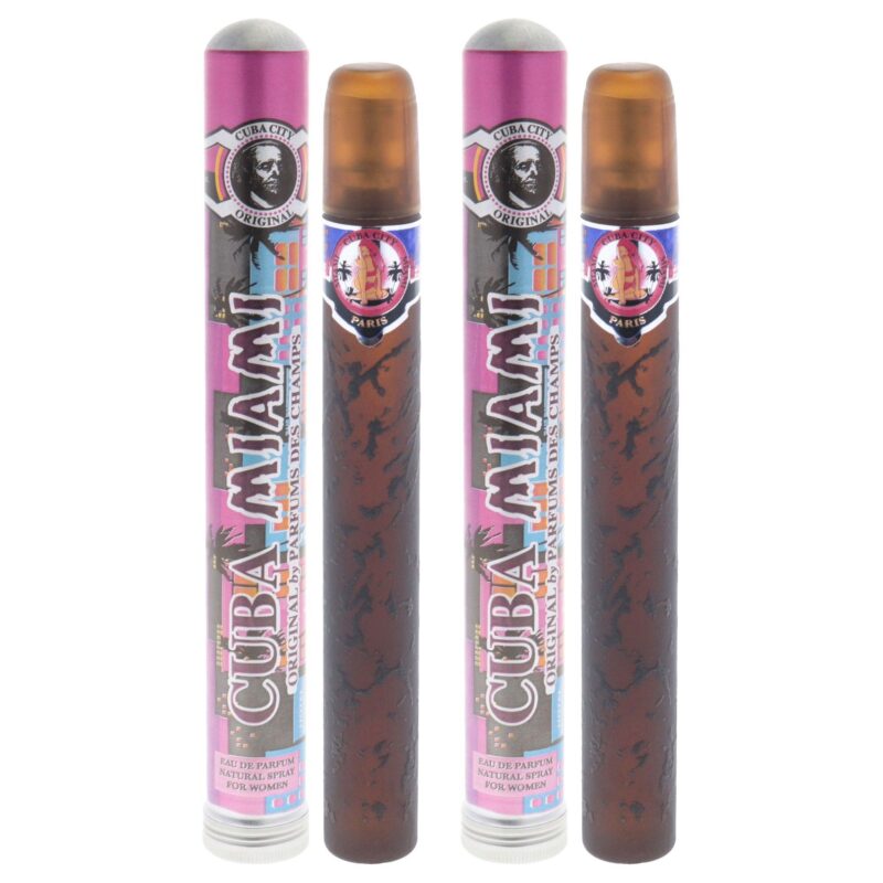 Cuba City Miami by Cuba for Women - 1.17 oz EDP Spray Pack of 2