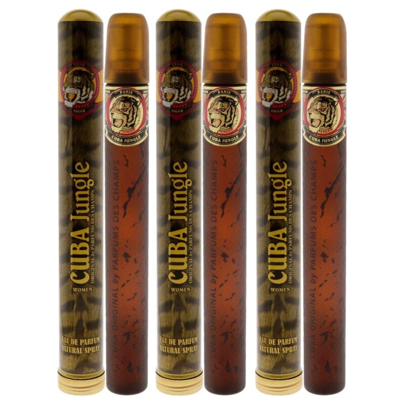 Cuba Jungle Tiger by Cuba for Women - 1.17 oz EDP Spray Pack of 3
