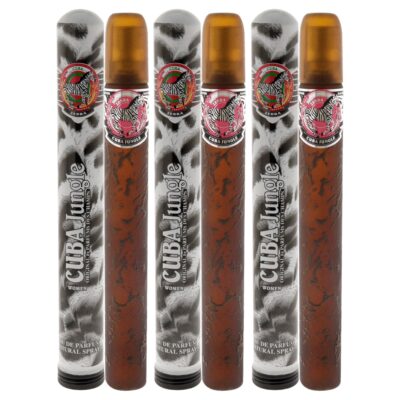 Cuba Jungle Zebra by Cuba for Women 1.17 oz EDP Spray Pack of 3 Eau de Parfum
