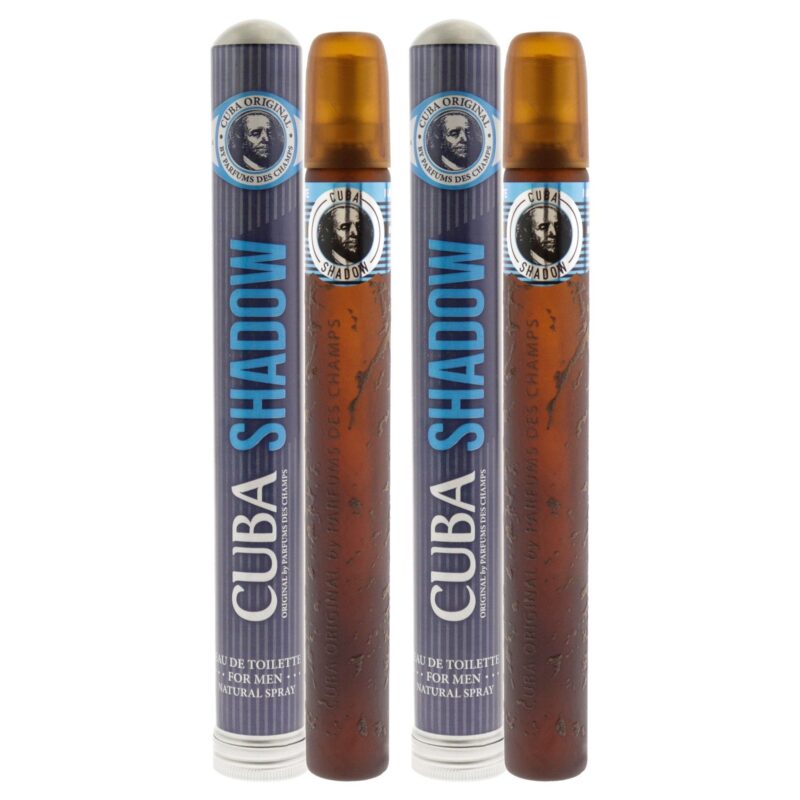 Cuba Shadow by Cuba for Men 1.17 oz Eau de Toilette Spray Pack of 2