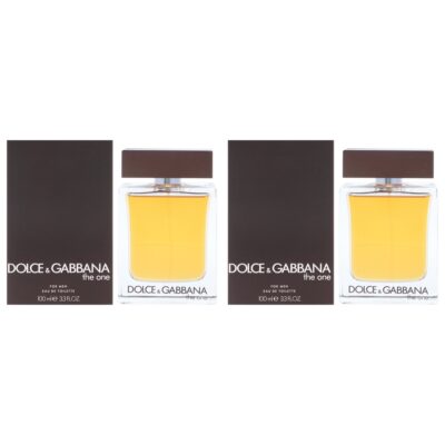 Dolce and Gabbana The One for Men 3.3 oz Eau de Toilette Spray Pack of 2