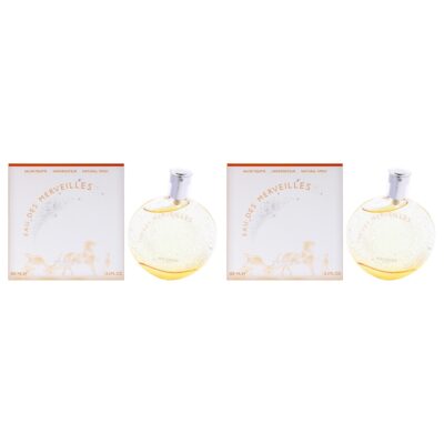 Hermes Eau Des Merveilles by Hermes for Women 3.3 oz EDT Spray Pack of 2
