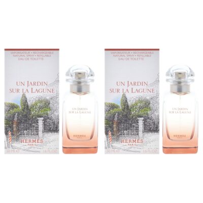 Hermes Un Jardin Sur La Lagune for Unisex 1.6 oz EDT Spray Pack of 2