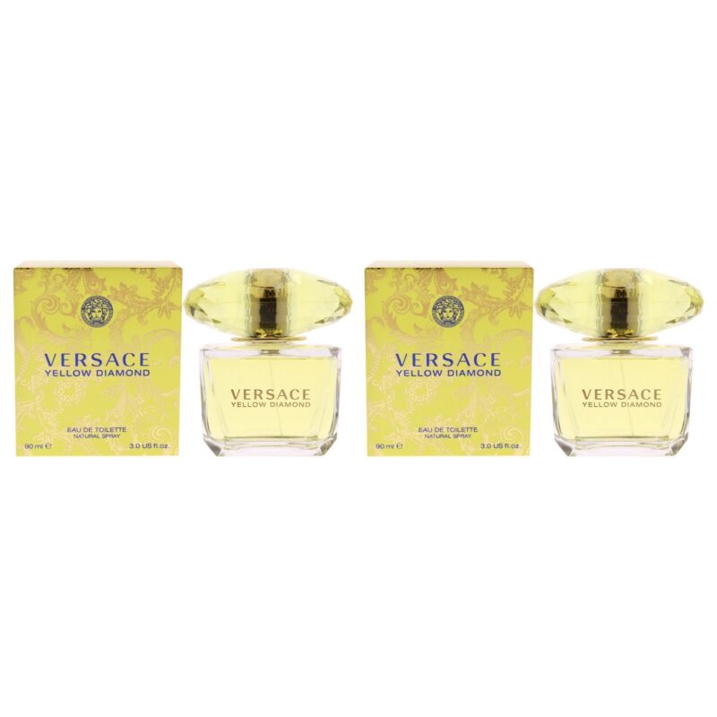 Versace Yellow Diamond by Versace for Women 3 oz EDT Spray Pack of 2