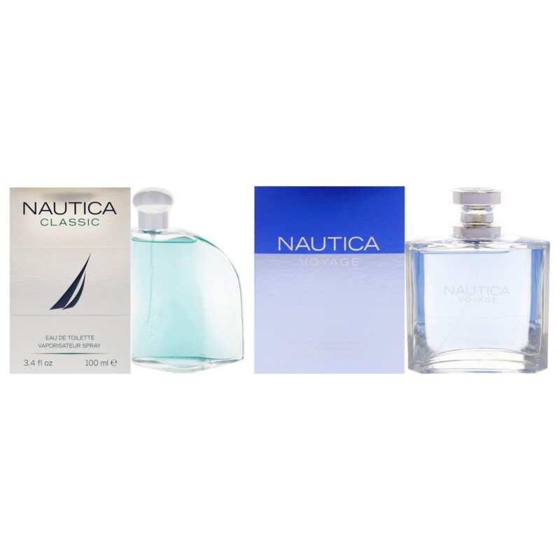 Nautica Classic Voyage Kit for Men 2 Pc 3.4oz and 3.3oz EDT Spray Set