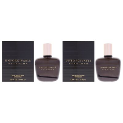 Sean John Unforgivable for Men 2.5 oz Eau de Toilette Spray Pack of 2
