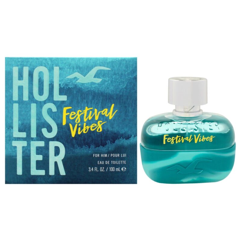 Hollister Festival Vibes by Hollister for Men - 3.4 oz EDT Spray Eau de Toilette