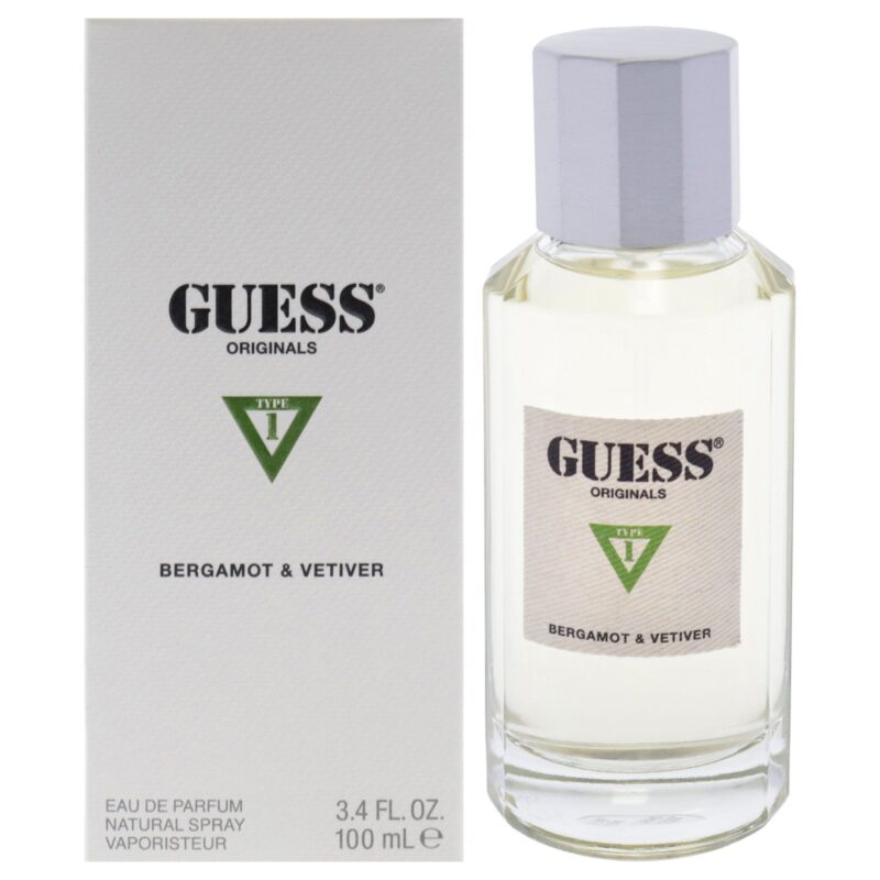 Guess Originals Type 1 Bergamot and Vetiver for Unisex 3.4 oz EDP Spray